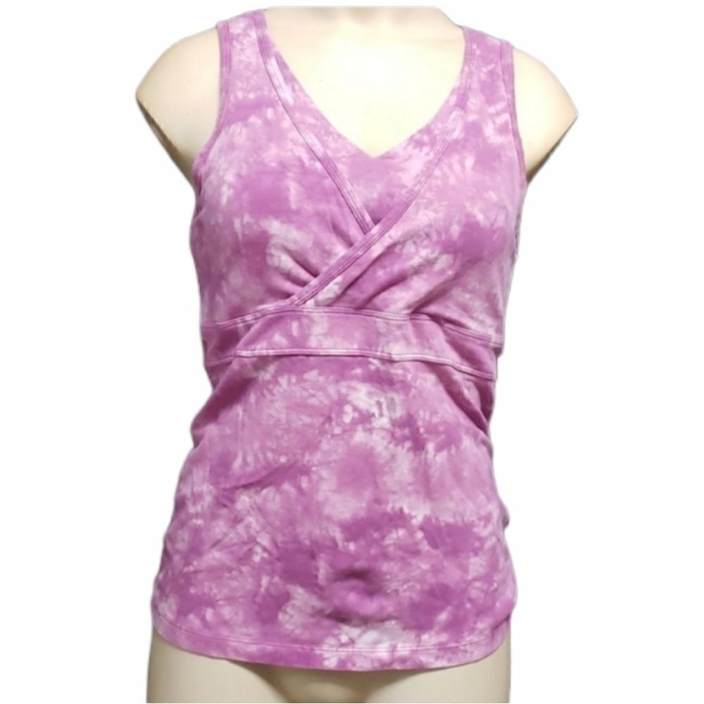TEK GEAR PINK TIE-DYE YOGA TANK, SIZE SMALL